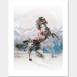 Floral Horse Posters and Art